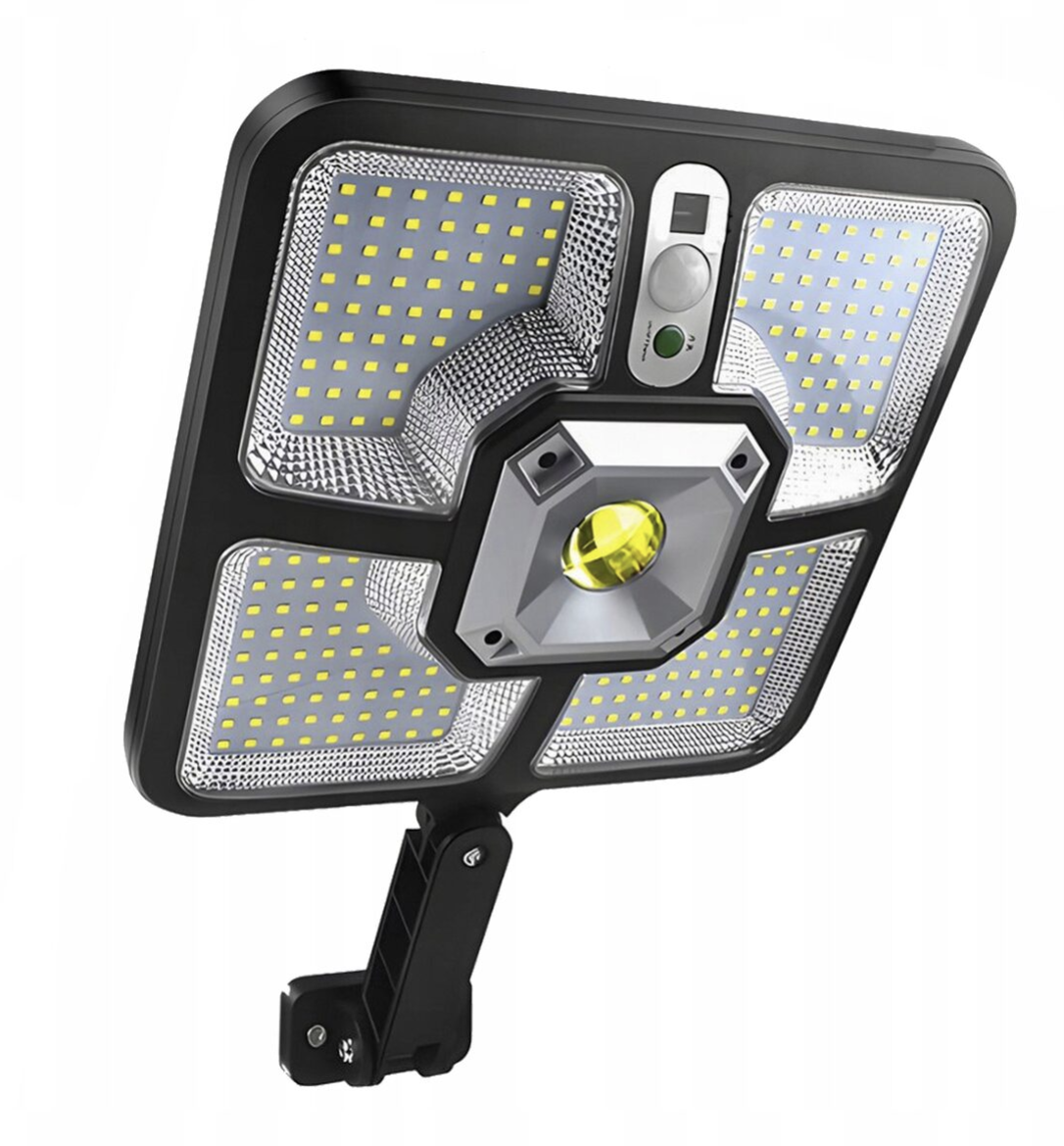 Lampa solara de perete cu senzor de miscare 220 LED COB 4 moduri iluminare